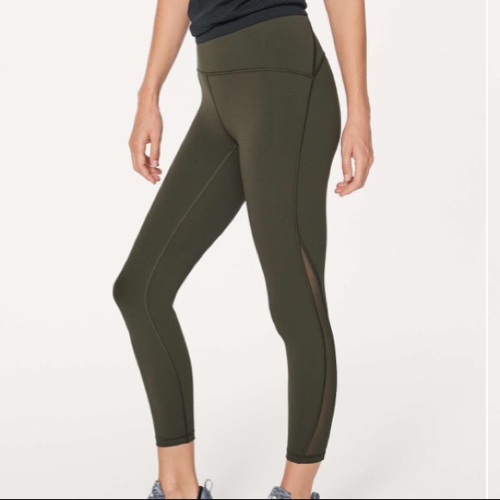 NWT - Lululemon Train Times 7/8 Pant (25" ) olive